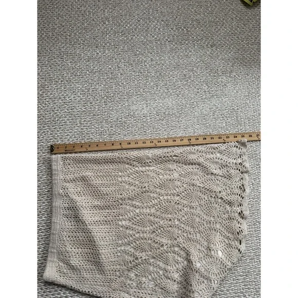 vintage crochet Midi Women's Skirt. Boho Hippie Lace Indie Festival Western M - Picture 7 of 8